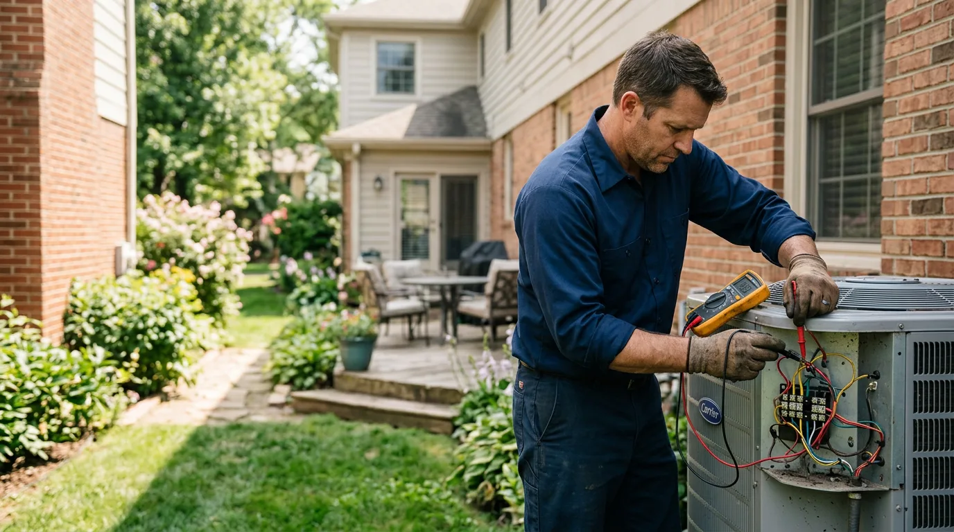 HVAC technician working near Kirkville, NY